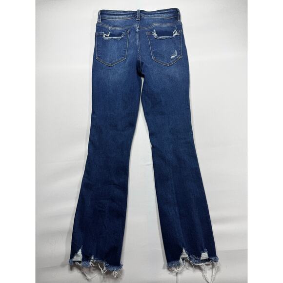 Flying Monkey Women's Distressed Bootcut Stretch Denim Jeans - Size 24 (25x28.5) - Picture 2 of 4